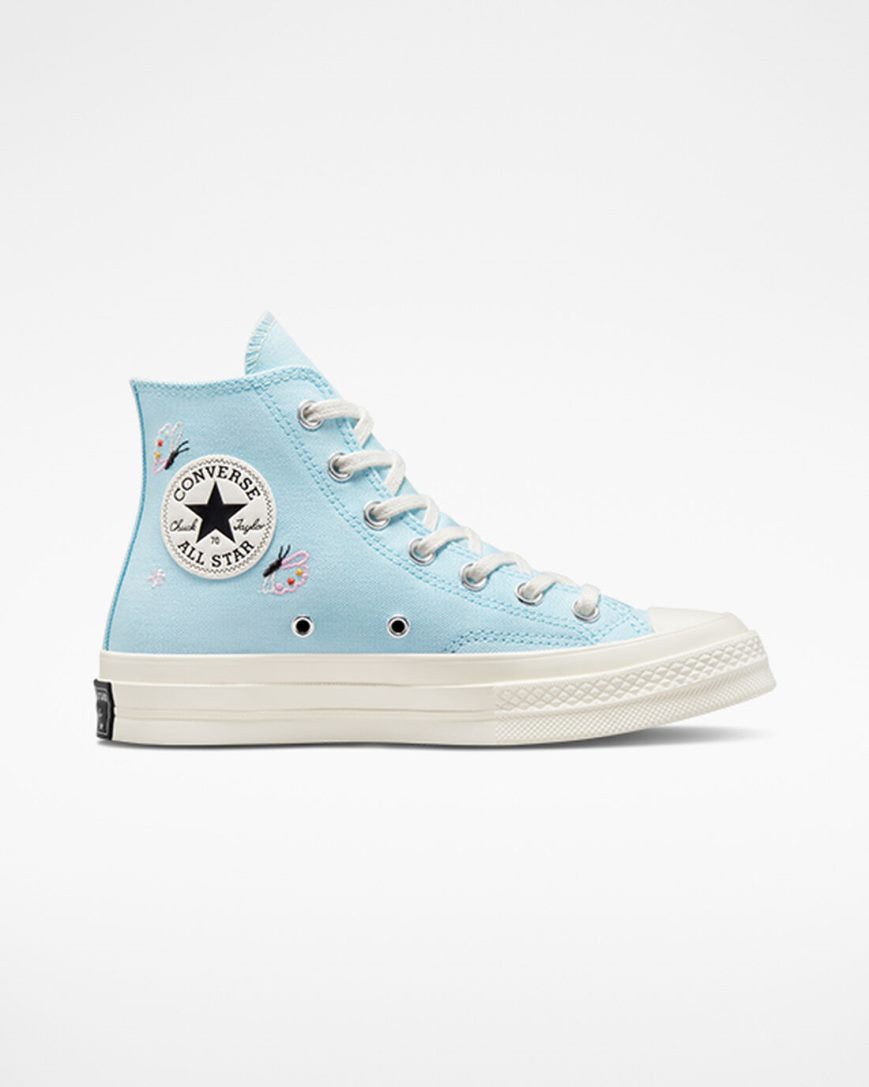 Tenisi Inalti Dama Converse Chuck 70 Butterfly Wings Albastri Negrii | RO HOTJN925